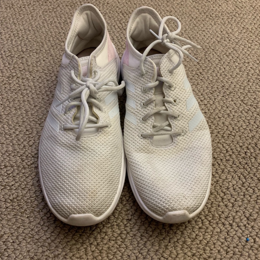 White Adidas with Cloudfoam Size 10